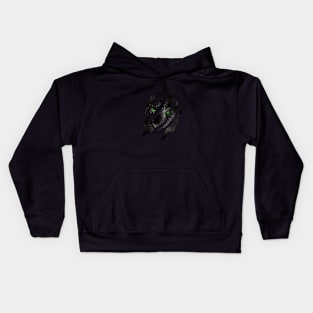 Cat Eye of the Fearless Tiger Silhouette Kids Hoodie